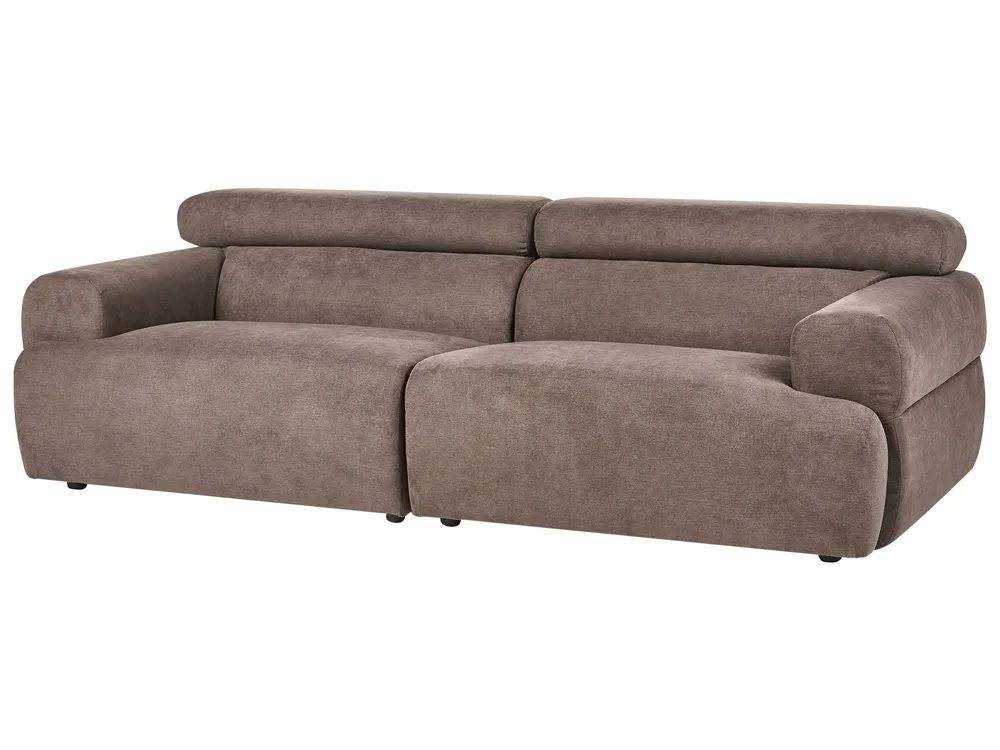 Sofa 3 Seater HOVDEN Fabric Brown_1072532