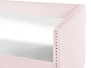 Ausziehbett Samtstoff TROYES 90 x 200 cm Pastellrosa_837094