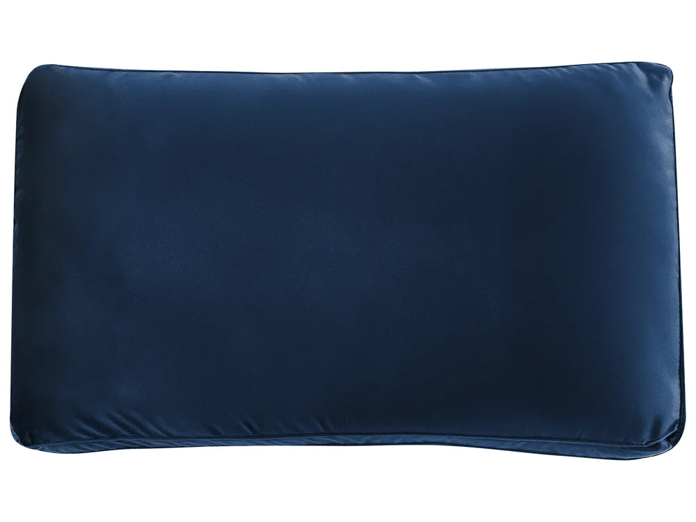 Modul Ecksofa 4-Sitzer EVJA mit Ottomane Samtstoff Marineblau rechtsseitig_1068253