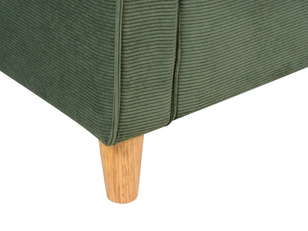 Sofa 2 Seater RONNEBY Corduroy Dark Green_901419