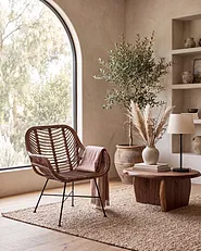 Dining Chair CANORA Rattan Brown_1151277