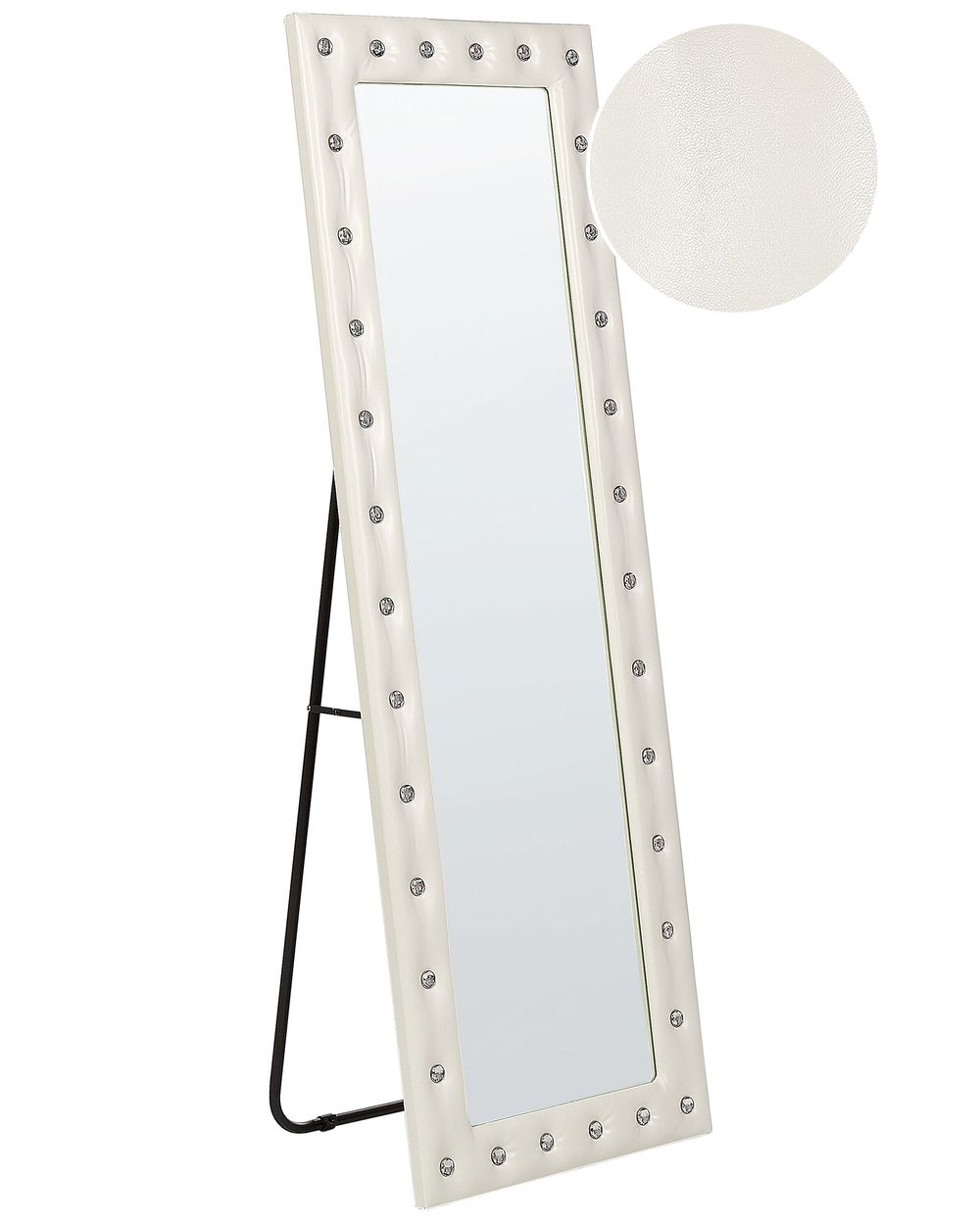 Staande spiegel ANSOUIS 150 cm Kunstleer Wit