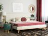 Bed Chenille TALENCE 160 x 200 cm (EU King Size) Light Beige