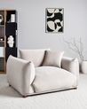 Sessel LUVOS Samtstoff Taupe