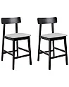 Set mit 2 Barstühlen ISANTI Holz Schwarz / Grau
