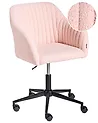 Schreibtischstuhl VENICE Bouclé Pastellrosa