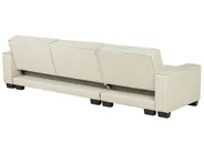 Corner Sofa Bed 3 Seater ROMEDAL Fabric Beige Left Hand_748935