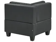 Modular Sofa 3 Seater UNSTAD Faux Leather Black_936305