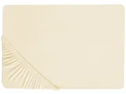 Fitted Sheet JANBU 90 x 200 cm Cotton Yellow_845265