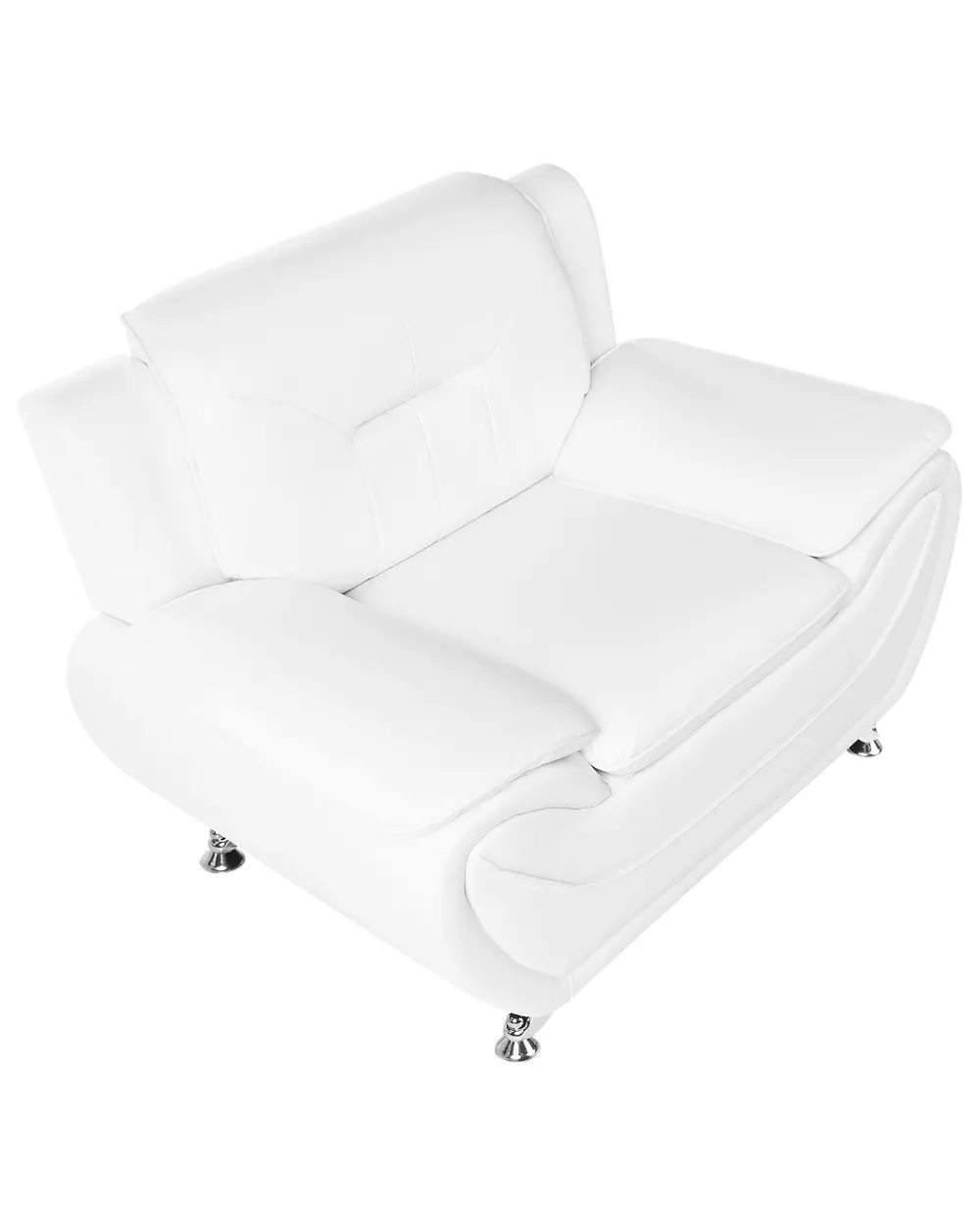 Armchair LEIRA Faux Leather White_1058885