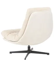 Drehsessel TOVIK mit Fußstütze Chenillegewebe Hellbeige_923361