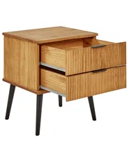 Nachttisch mit 2 Schubladen TIMMINS Kiefernholz Braun_936600