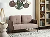Sofa 2-Sitzer LAHTI Stoff Hellbraun