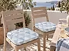 Set of 2 Garden Chair Cushions FIJI 29 x 38 cm Blue