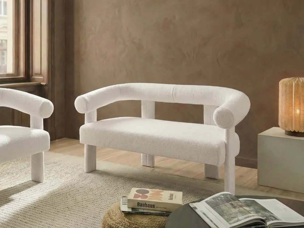 Sofa Set ILBRO Bouclé Cremeweiß_1059127