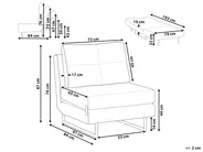 1-Sitzer Schlafsofa JERSLEV Stoff Hellgrün_1010064