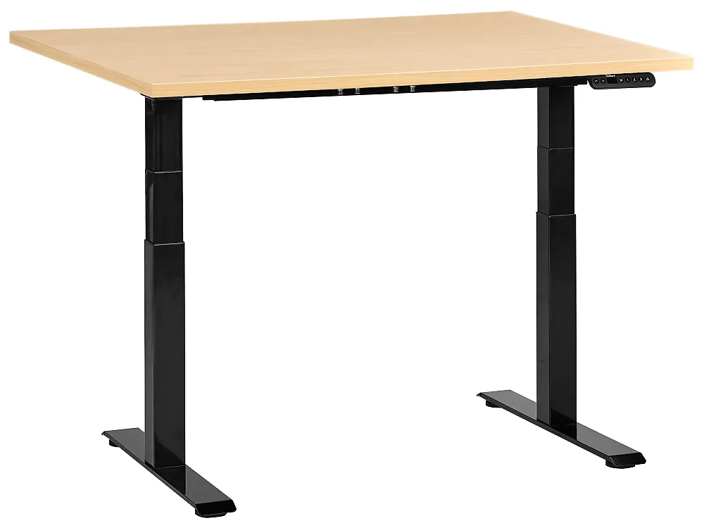Electric Adjustable Standing Desk DESTINES Black/ Light Brown 120 