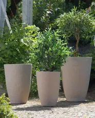 Set mit 2 Blumentöpfen CAMIA 43 cm Beige_841572