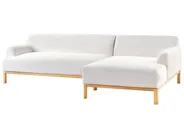 Corner Sofa 3 Seater SOSJO Boucle Off-White Left Hand_941247