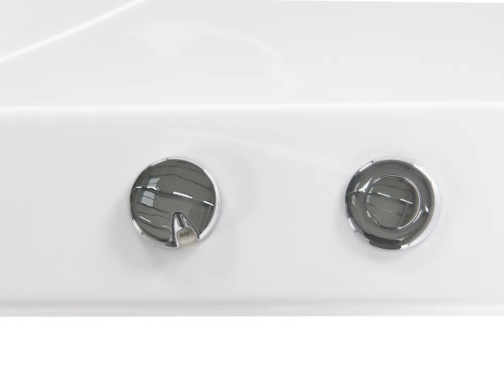 Corner Hot Tub with LED CACERES 2110 x 1500 mm White_786834