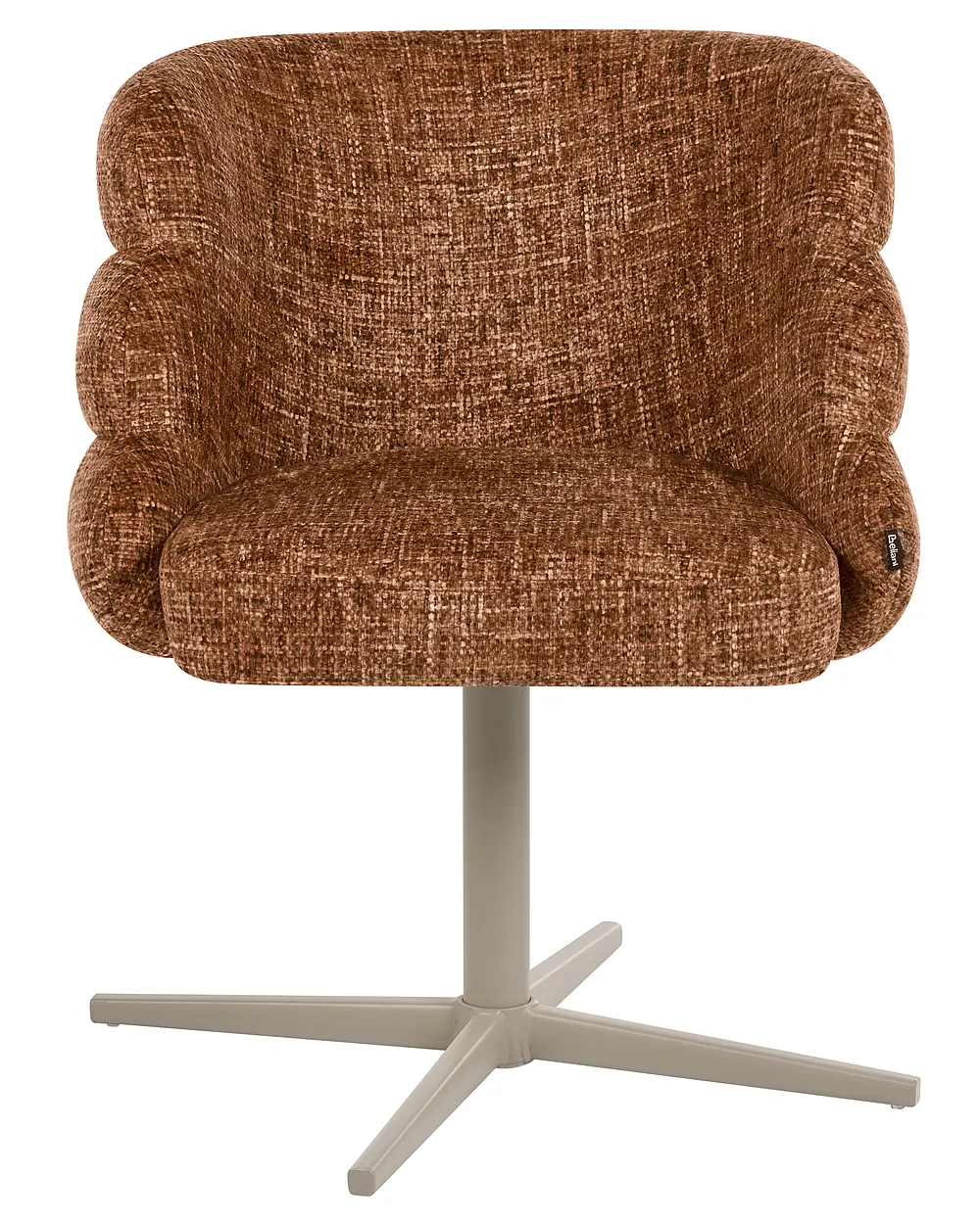 Dining Chair Swivel YOUNGSTOWN Fabric Golden Brown_1161871
