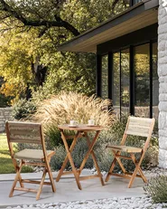Gartenstuhl 2er Set PROSSEDI klappbar Akazienholz Beige_956590