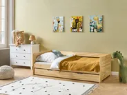 Ausziehbett Kiefernholz GRAVELINES 90 x 200 cm Hellbraun_939564