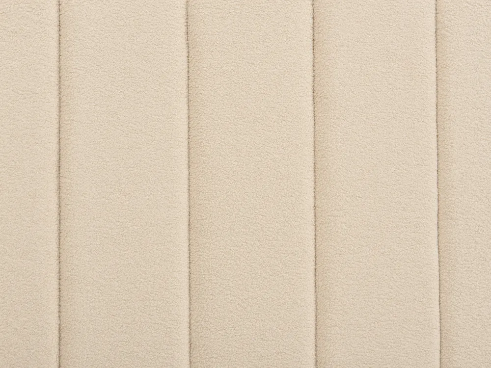 Bed Boucle VILLETTE 140 x 200 cm (EU Double) Beige_882673