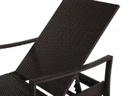 Sonnenliege mit Kissen VASTO mit Relaxfunktion Polyrattan Braun_802159