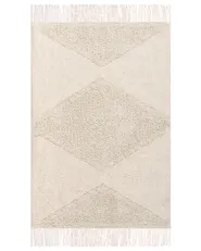 Kinderteppich KHONOMA Hellbeige 60 x 90 cm Baumwolle_1107529