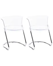 Set of 2 Dining Chairs OSHKOSH Transparent_1107585