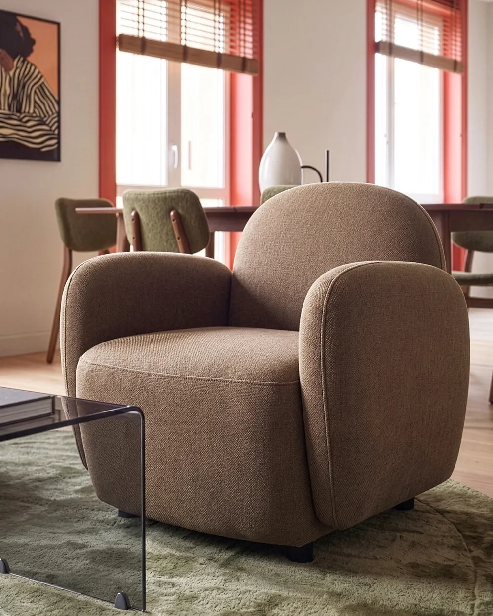 Fauteuil JULE Stof Bruin_1145854