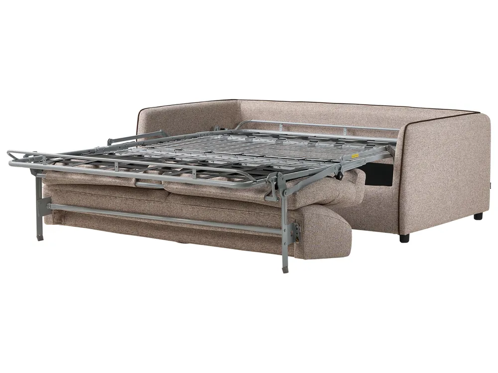 Sofa Bed 2 Seater ISHOJ Fabric Light Brown_939990