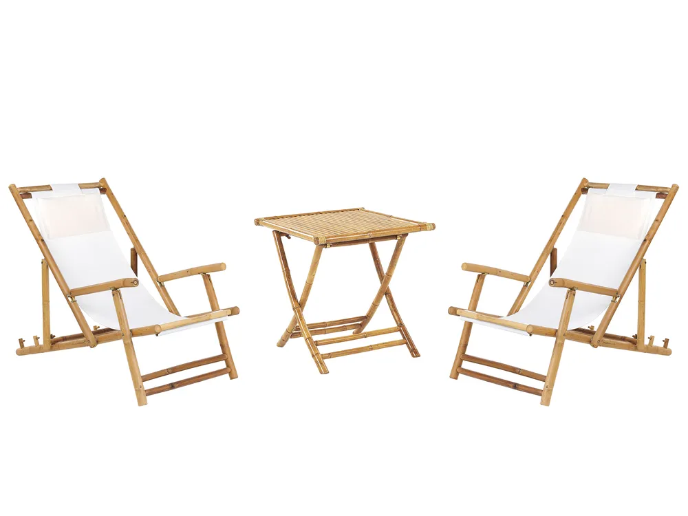 Bistro Set klappbar ATRANI/MOLISE Bambus Hellbraun
