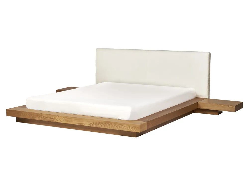 Bed Boucle ZEN 160 x 200 cm (EU King Size) Natural Ash Wood_931164