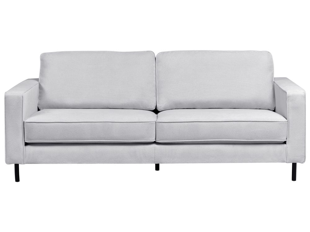 Sofa 3 Seater SAVALEN Fabric Light Grey