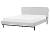 Bett mit Lattenrost Stoff CORIO 160 x 200 cm Hellgrau