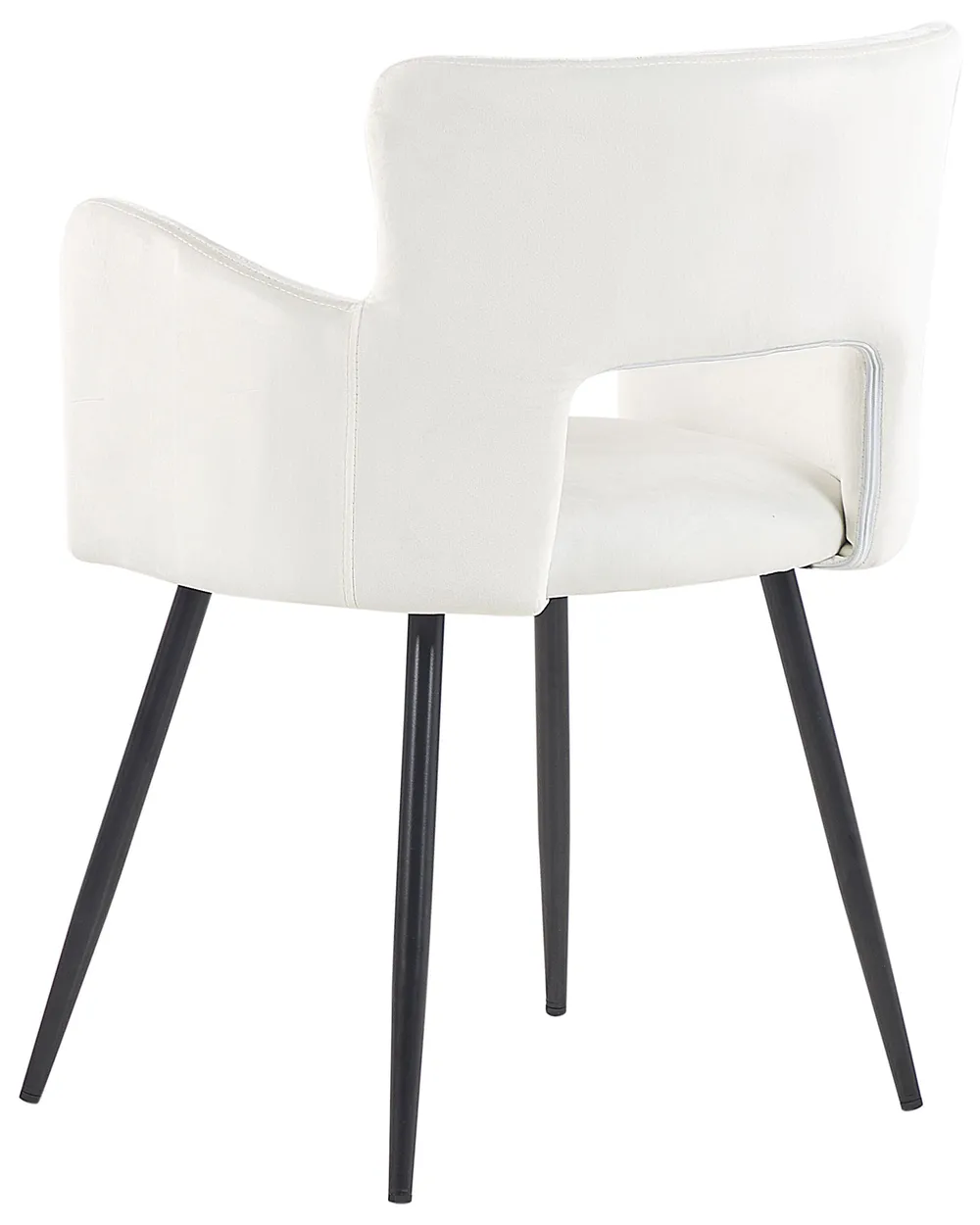 Set of 2 Dining Chairs SANILAC Velvet White_847143