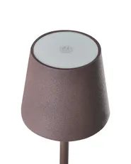 Wireless LED Table Lamp BACEIRO with Dimmer Metal Brown_1041974
