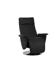 Relaxfauteuil PRIME inclusief voetensteun Kunstleer Zwart_709162