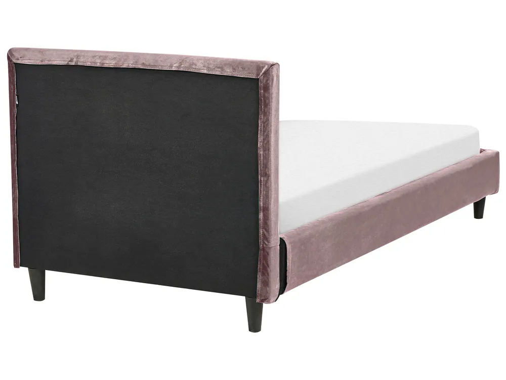 Bettrahmenbezug Samtstoff FITOU 90 x 200 cm Rosa_900379