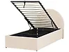 Kinderbett mit Stauraum ANET Samtstoff Beige 90 x 200 cm