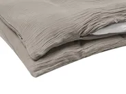 Bettwäsche-Set SUMNER 150 x 200 cm Baumwollmusselin Taupe_1060156