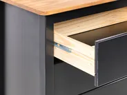 Kommode mit 5 Schubladen SHILLINGTON Kiefernholz Schwarz_966223