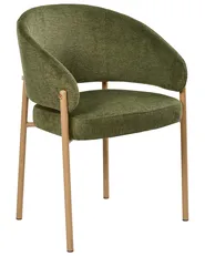 Set van 2 eetkamerstoelen ZANE Stof Groen_1042485