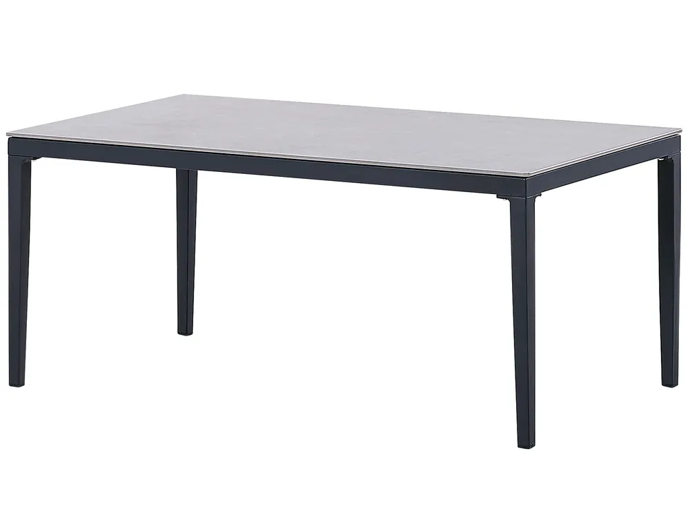 Garden Lounge Set with Table 4 Seater SCIACCA Metal Grey_825653