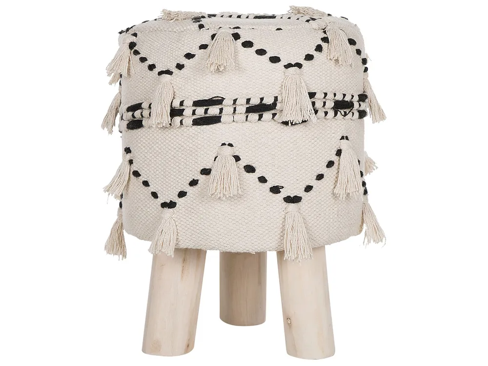 Hocker THONDI Baumwolle Beige
