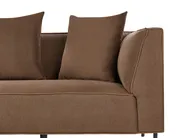 Ecksofa 3-Sitzer SATER Stoff Braun rechtsseitig_1019356
