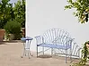 Outdoor Beistelltisch CAVINIA 40 cm 40 cm Metall Hellblau