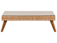 Lounge Set mit Tisch 5-Sitzer VITTORIA XL Polyrattan Cremeweiß_928516